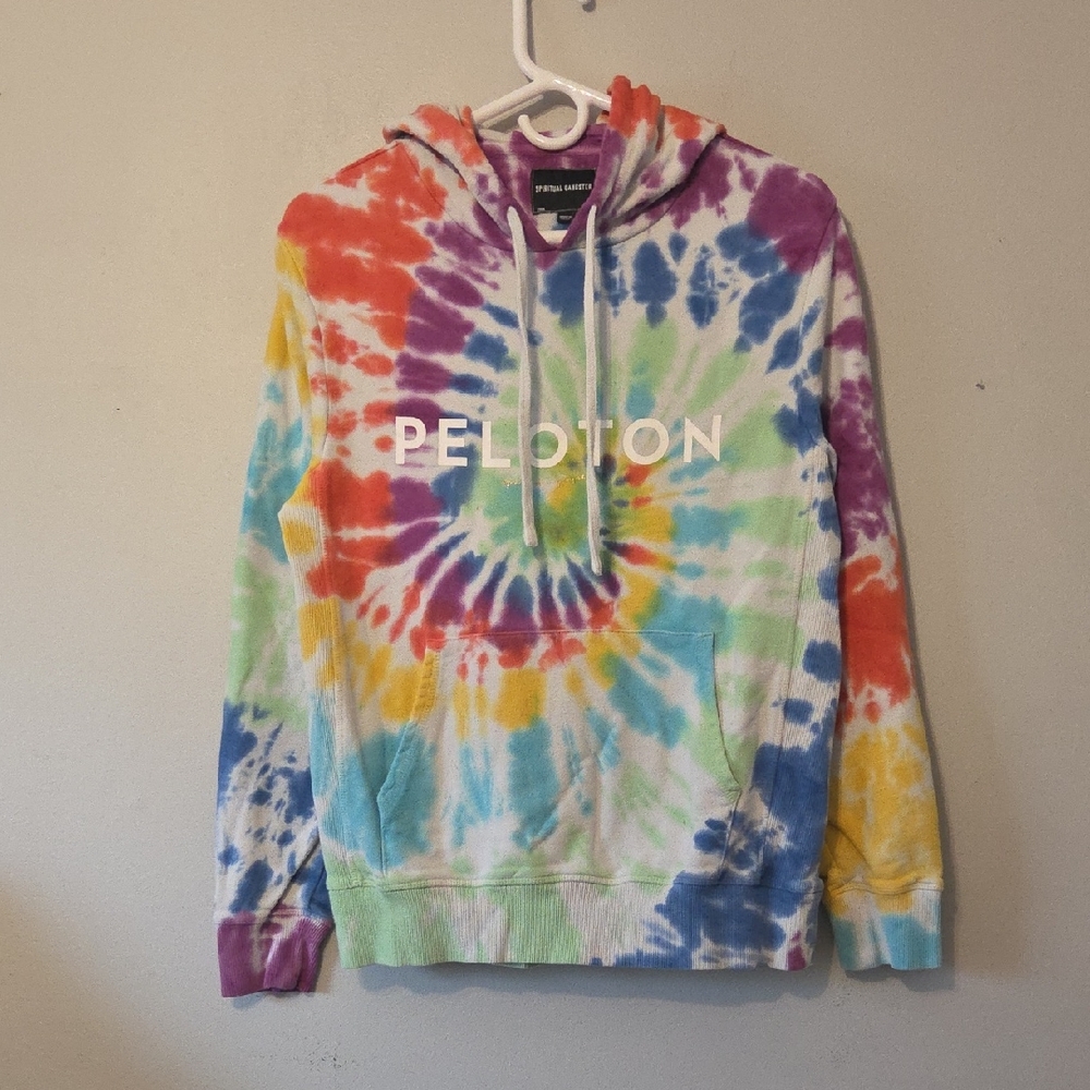 Peloton Rainbow Tie Dye Hoodie (S)